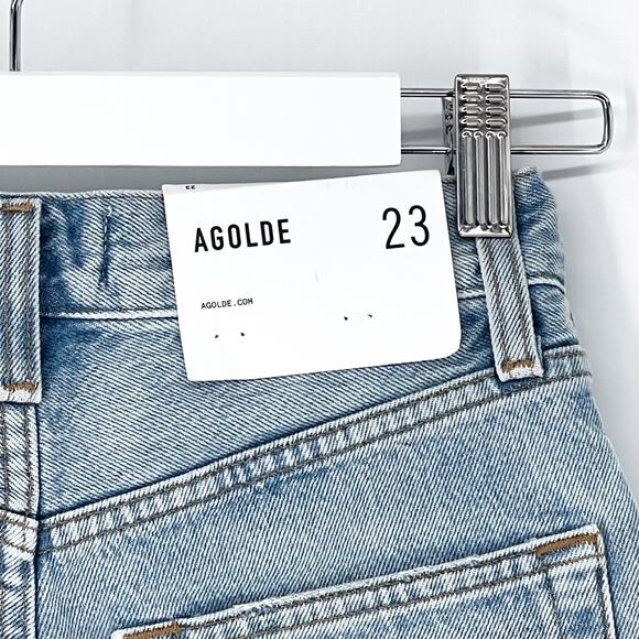 AGOLDE NWT V-Waist Denim Shorts Backbeat Wash Size 23 - Picture 6 of 7